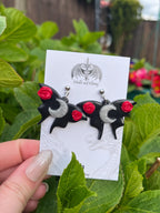 Waxing and Waning Moth Earrings
