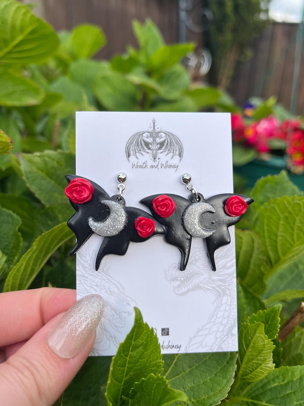 Waxing and Waning Moth Earrings